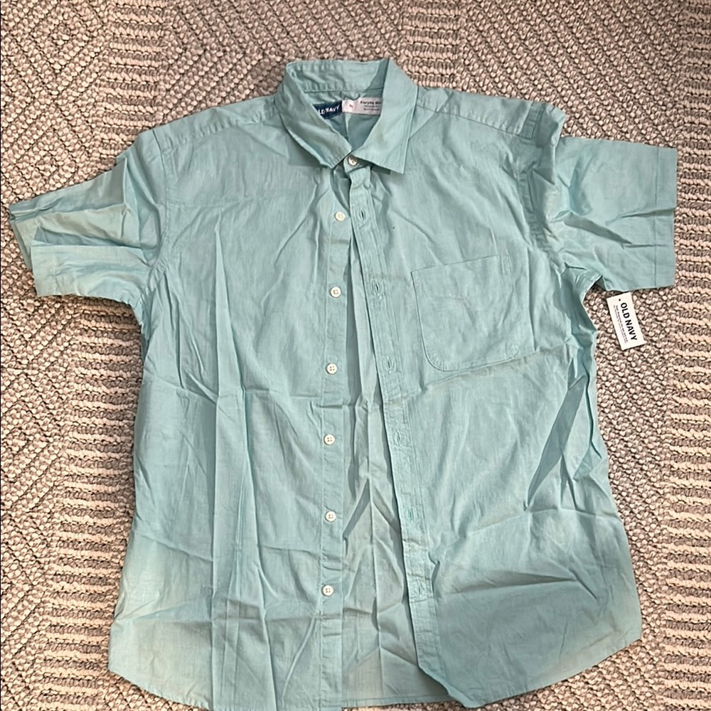Old Navy Blue Casual Button Down Shirt